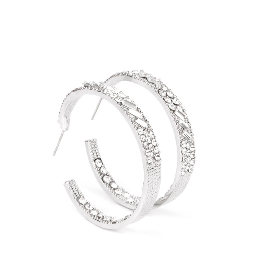 GLITZY By Association White Earring